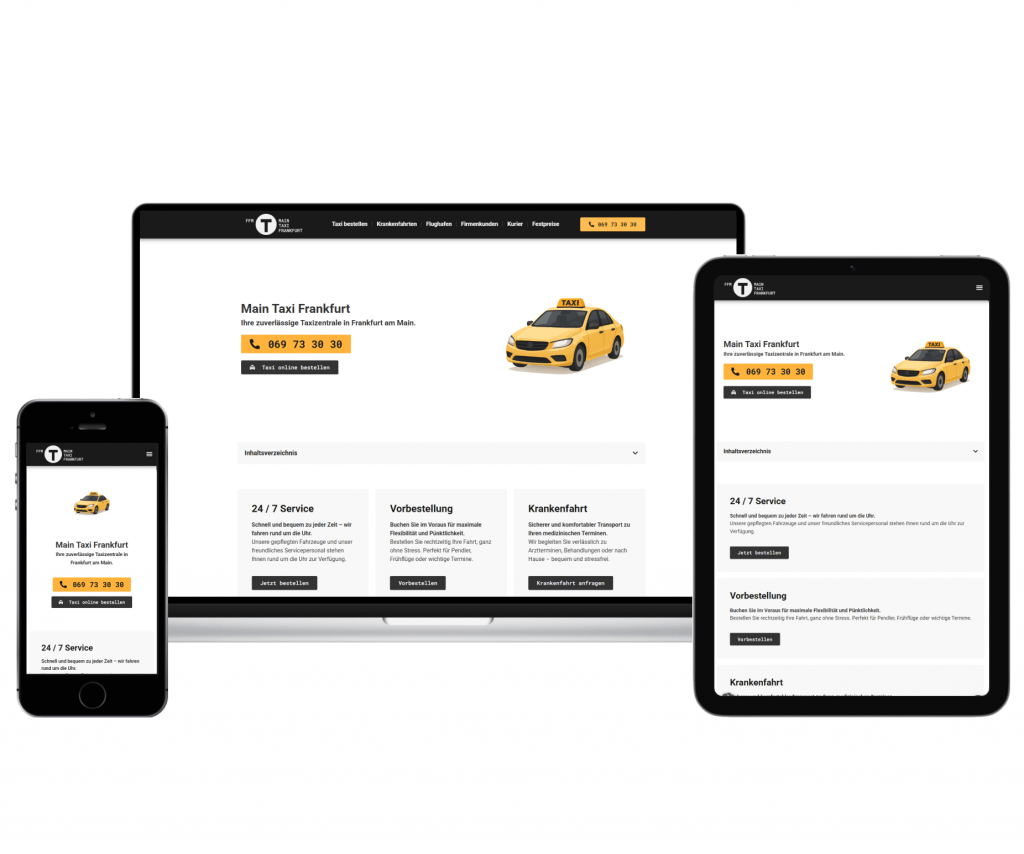 Main Taxi Frankfurt responsive